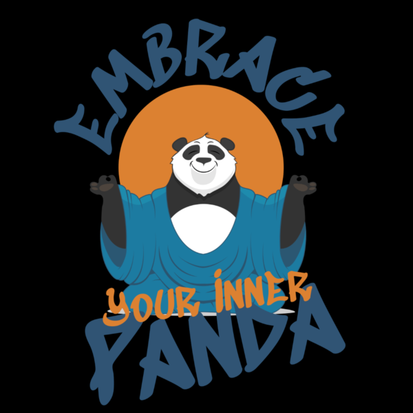 Zen Panda Graffiti Black