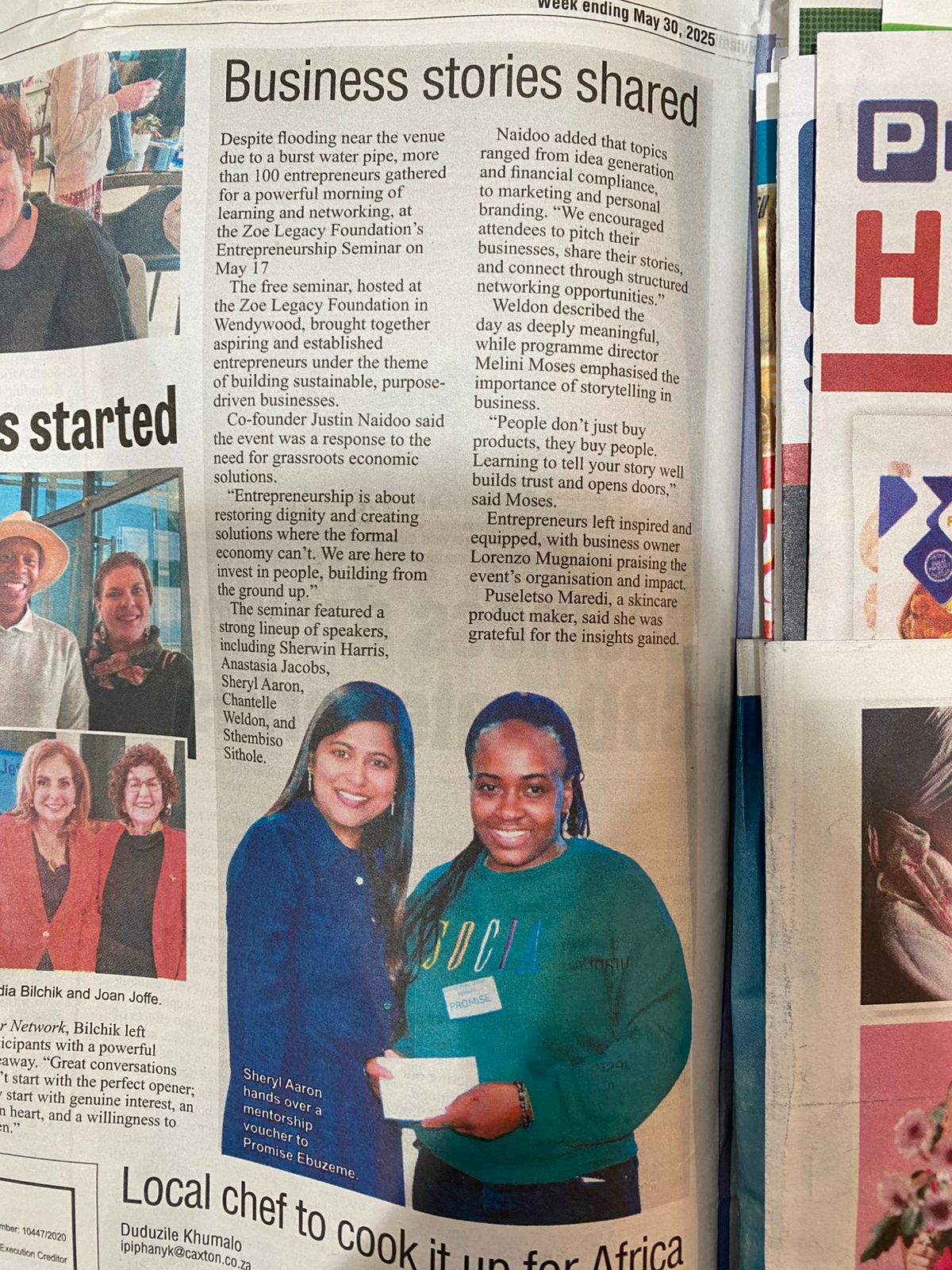 A photograph of an article